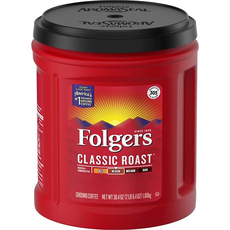 Folgers Classic Roast Medium Roast Ground Coffee 3PK