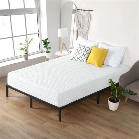 Olee Sleep 8 Inch Ventilated Convolution Memory Foam Mattress Full,Plush White