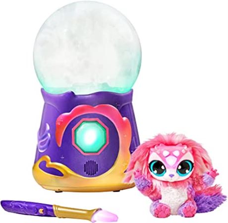 Magic Mixies Magical Misting Crystal Ball with Interactive 8-Inch Pink Plush Toy