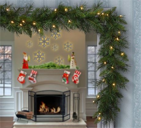 National Tree Company Pre-Lit Artificial Christmas Garland, 9Ft