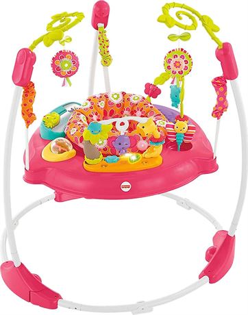 Fisher-Price Baby Bouncer Pink Petals Jumperoo Activity Center w/ music & Lights