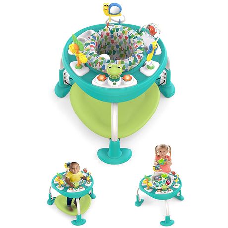 Bright Starts Bounce Bounce Baby 2-in-1 Activity Center Jumper & Table - Green