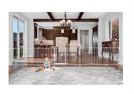 Regalo 192-Inch Super Wide Adjustable Baby Gate and Play Yard, 4-In-1, 4 Count