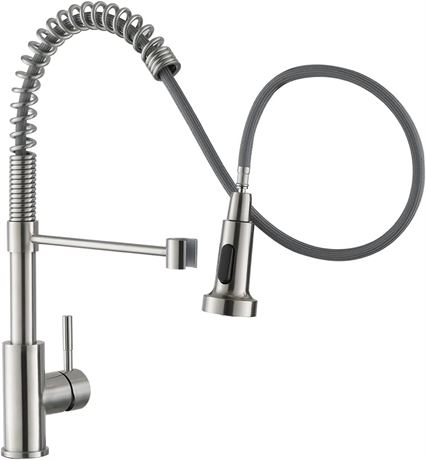 OWOFAN Kitchen Faucet Pull Down Sprayer Kitchen Sink Faucet, Brushed Nickel