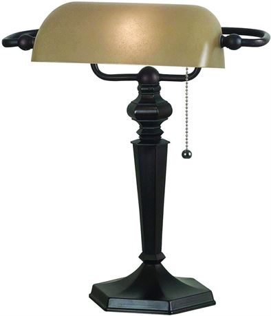 Kenroy Home Classic Banker Lamp ,15.5 Inch Height