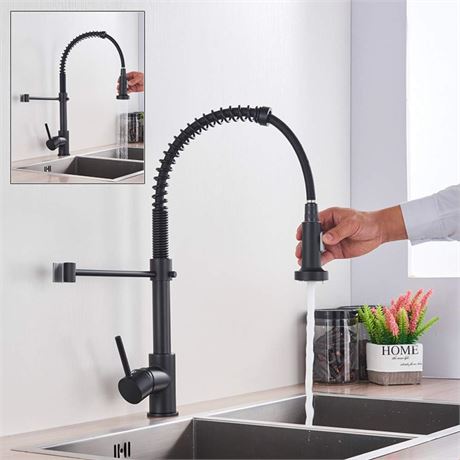 Touch On Kitchen Faucet with Pull Down Sprayer - Matte Black