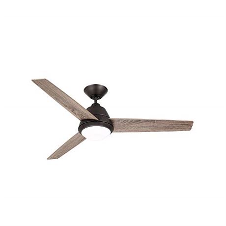 Geode Ceiling Fan Indoor,Light Fixture, Dimmable LED &Wall Control, 52" Span