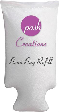 Posh Creations Filling Bean Bag Refill, 100 L, White