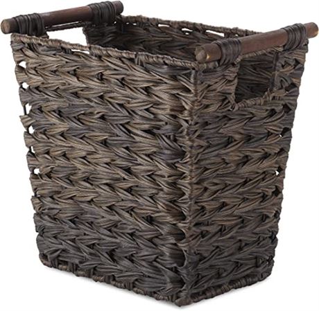 Whitmor Split Rattique Driftwood Brown Waste Basket, Set of 3