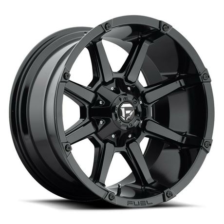 20" Fuel 1PC D575 Coupler 20x9 Gloss Black 6x135 6x5.5 Wheel 1mm Rim, Set of 4