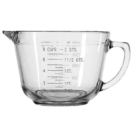 Anchor Hocking Batter Bowl, 2 Quart Glass Mixing Bowl