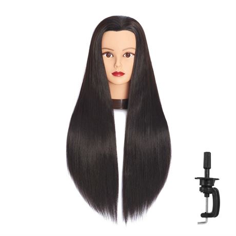 Headfix 26in-28in Long Hair Mannequin Head Synthetic Fiber