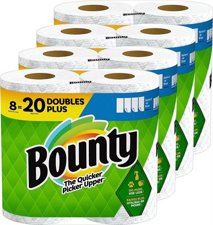 Bounty Select-A-Size Paper Towels, White 8 Pack