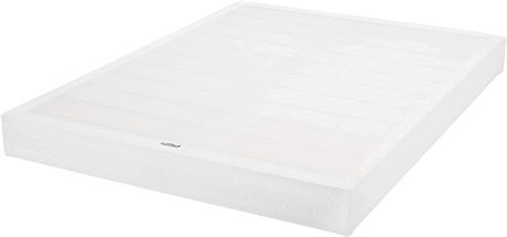 Amazon Basics Smart Box Spring Bed Base, 5 Inch Mattress Foundation, Full, White