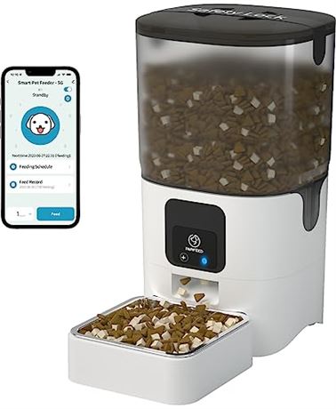 PAPIFEED Smart Automatic Cat Feeder, 6L with APP Control