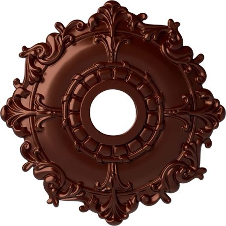 Ekena Millwork Riley Ceiling Medallion, 18"x 3 1/2"x1 1/2", Antique Copper