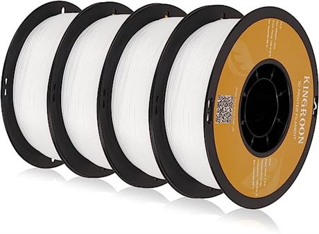 Kingroon 3D Printer Filament, 1kg Spool, White