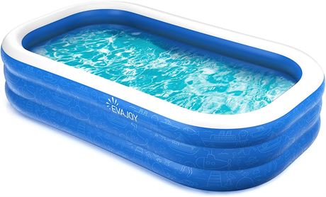 Inflatable Swimming Pool, EVAJOY 92'' x 56'' x 20'' Family Blow up Swim Pools