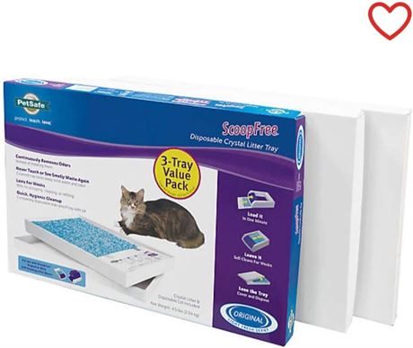 PetSafe 3 Pack Scoopfree Litter Tray Premium Blue Crystals