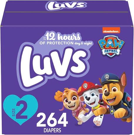 Luvs Paw Patrol 264-Pack Diapers, Size 2