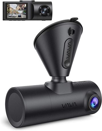 VAVA 2K Dual Dash Cam with 1080P Single Front Car Camera