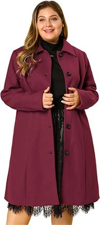 Agnes Orinda Women's Easter Plus Size Single Breasted Belted  Long Coat