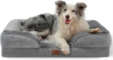 Bedsure Large Orthopedic Bed for Dogs - Grey