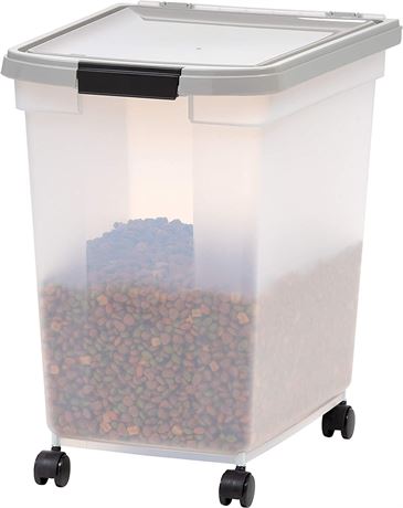 RIS USA 50 Lbs/65 Qt WeatherPro Airtight Pet Food Storage Container