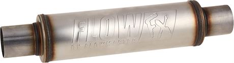 Flowmaster 71416 , In(C)/Out(C) Flow Fx Muffler, Round, 14", brushed, Set of 2