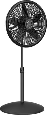 Lasko Oscillating Pedestal Fan, 18" Black