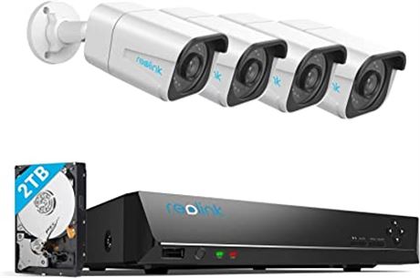 REOLINK RLK8-800B4 4K Security Camera System - H.265 4pcs