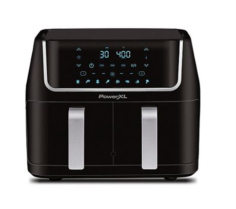 PowerXL 10qt Dual Basket Air Fryer - Black