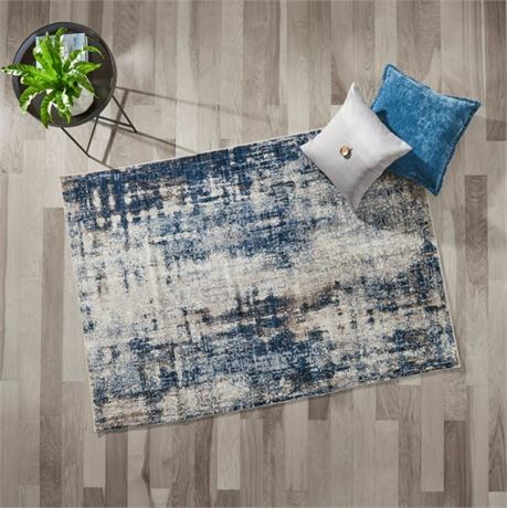 Better Homes & Gardens Navy Abstract Accent Rug, 5' x 7'