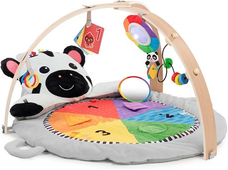 Baby Einstein Zen's Activity Milestones Plush Gym with Wooden Bar