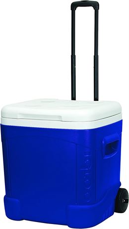 Igloo Ice Cube 60 Quart Roller Cooler , Ocean Blue