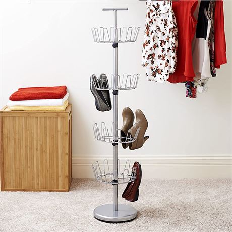 Household Essentials 4-Tier Revolving Shoe Tree