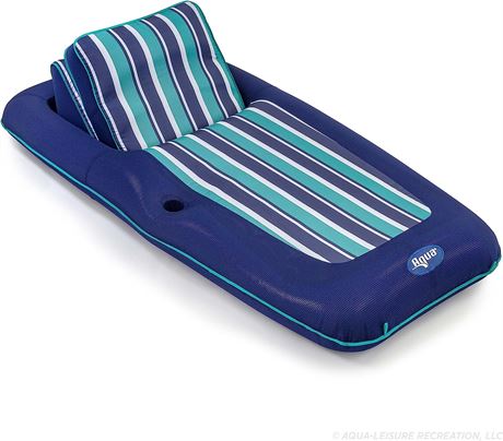 Aqua Premium Convertible Pool Float Lounge, Stripes