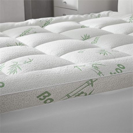 Bamboo Mattress Topper Twin XL Size with 8-21"