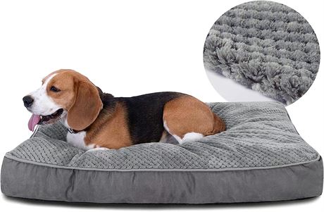 Miguel Soft Plush Microsuede Pillow Mat for Dogs - Solid Grey (SEE IMAGES)