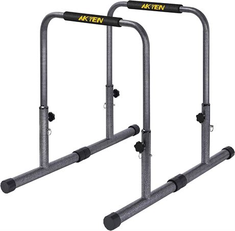 AKYEN Dip Station Adjustable Workout Parallel Bars, 300LBS Capacity