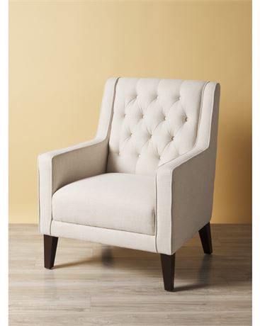 MERCER & MADISON 39in Tufted Back Track Arm Accent Chair - Damaged