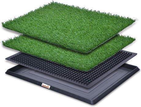 LOOBANI Dog Grass Pad with Tray Large