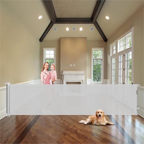 100 Inch Extra Long Retractable Dog Gate