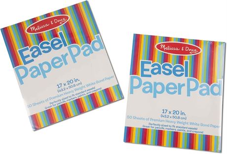 Melissa & Doug Easel Paper Pad 2 Pack with 50 Sheets 17 _ 20