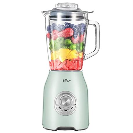 Bear Countertop Blender, 1000W Professional Smoothie Blender w/ 51 Oz Glass Jar