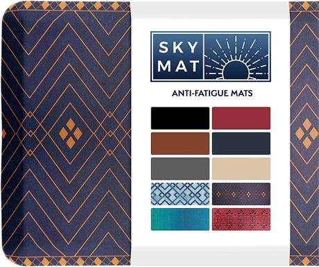 Sky Solutions Anti Fatigue Floor Mat - 3/4" Thick (24" x 70", Indigo)