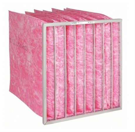 Pocket Air Filter: 24x24x22 Nominal Filter Size, Pink