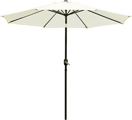 Sunnyglade 9' Patio Umbrella Outdoor Table Umbrella with 8 Sturdy Ribs (Beige)