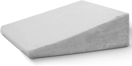 Bed Wedge Pillow with Memory Foam Top, 8 Inch Elevated Support Triangle