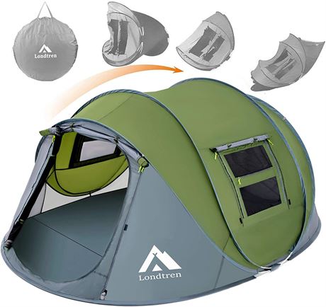 ASFANES Easy Pop Up Tent Waterproof Automatic Setup 2 Doors